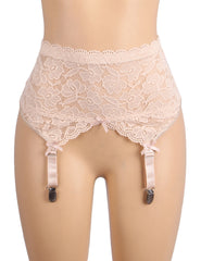 Sexy Breathable Lace Mesh Garter Panty With Bow Detail & Multi-Row Adjustable Back Closure