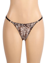 Sexy Leather Adjustable Waist Women Thong Underwear