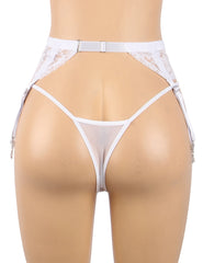 Sexy Lace Metal Clips Garter Panty