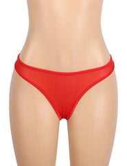 Lace Bow Garter Belt & Panty Set