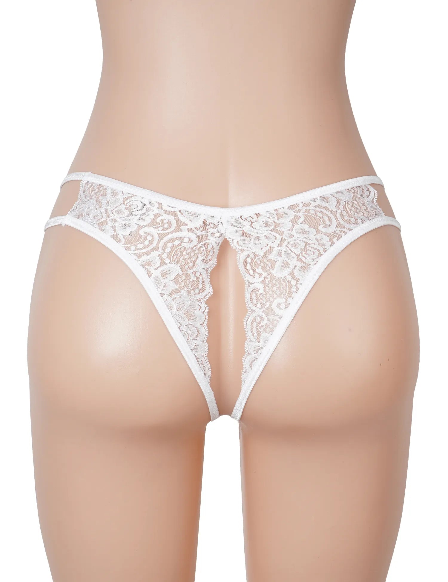 Sexy Open Crotch Lace Bow Panty