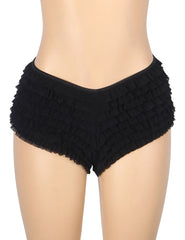 Mesh Ruffle Bow Cheeky Panty