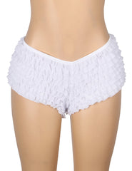 Mesh Ruffle Bow Cheeky Panty