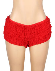 Mesh Ruffle Bow Cheeky Panty