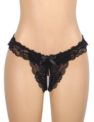 Lace Pearl Detail Cheeky Panty