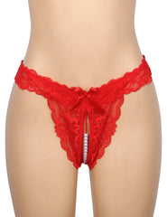 Lace Pearl Detail Cheeky Panty