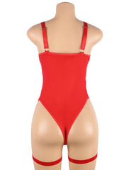 Lace Garter Leg Ring Teddy Bodysuit