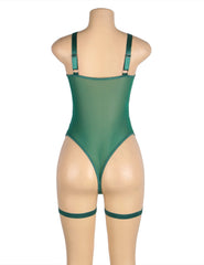 Lace Garter Leg Ring Teddy Bodysuit