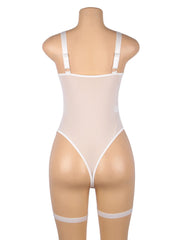 Lace Garter Leg Ring Teddy Bodysuit