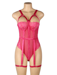 Lace Garter Leg Ring Teddy Bodysuit