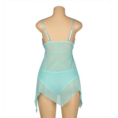 Flower Decoration Loose Comfortable Open Front Babydoll