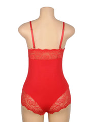 Sexy Modal Lace Crotchless Bodysuit