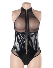 Black Lace High Cut Sexy G-string Teddy